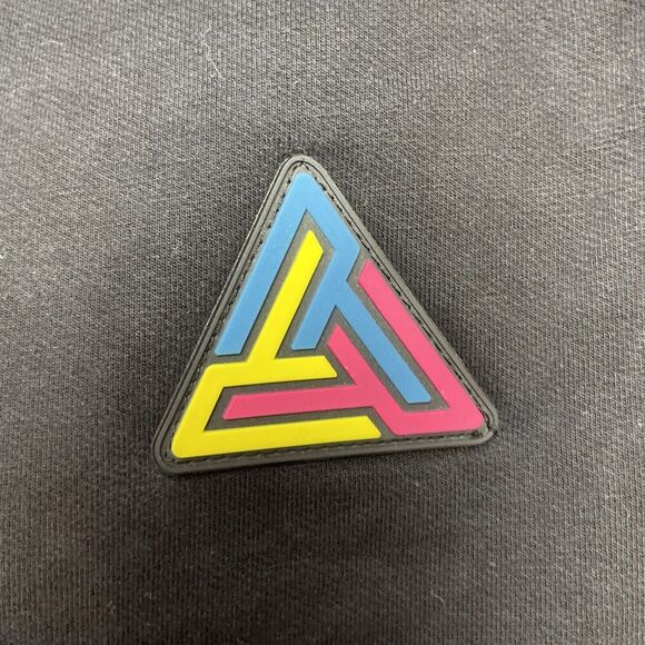 Black Pyramid Joggers Sweatpants Mens M Black Embroidered Logo Streetwear - Picture 7 of 14